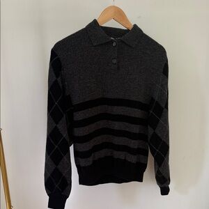VINTAGE Valentino Charcoal and Black Crewneck Sweater